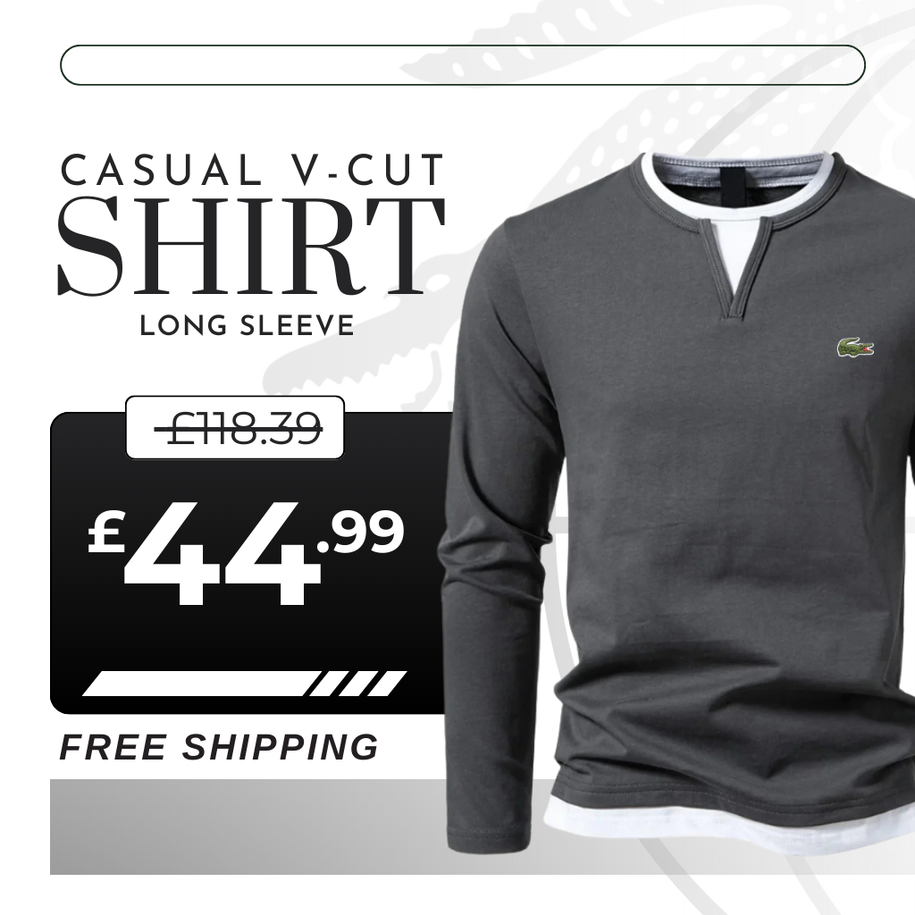 𝑳acoste Long-sleeve V-CUT Jumper