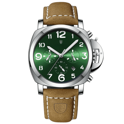 herren-uhr-lemans-silber-grün